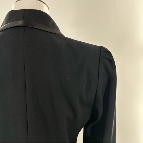 Diane Von Furstenberg womens blazer size 6 black tuxedo vintage 80s Corpcore - Picture 8 of 13